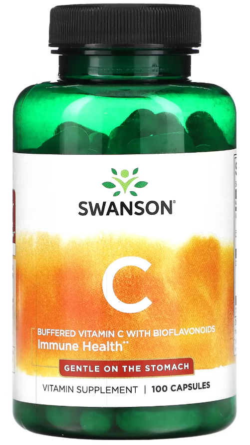 Буферизованный витамин С с биофлавоноидами Swanson Buffered Vitamin C with Bioflavonoids 500 мг 100 капсул Буферизованный витамин С с биофлавоноидами Swanson Buffered Vitamin C with Bioflavonoids 500 мг 100 капсул