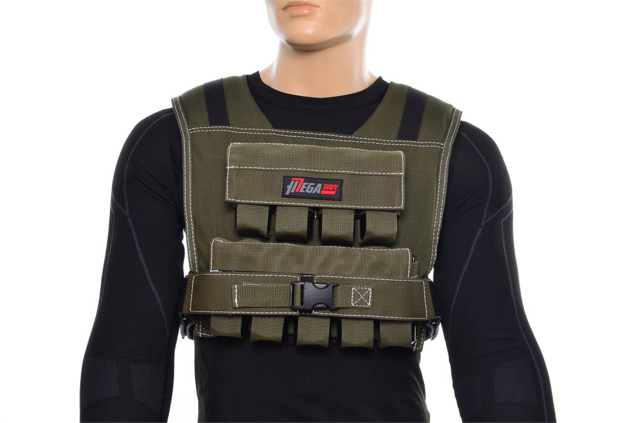 Жилет обважнювач для спорту MegaShape 10 кг Хакі (WV10-02) - фото 5