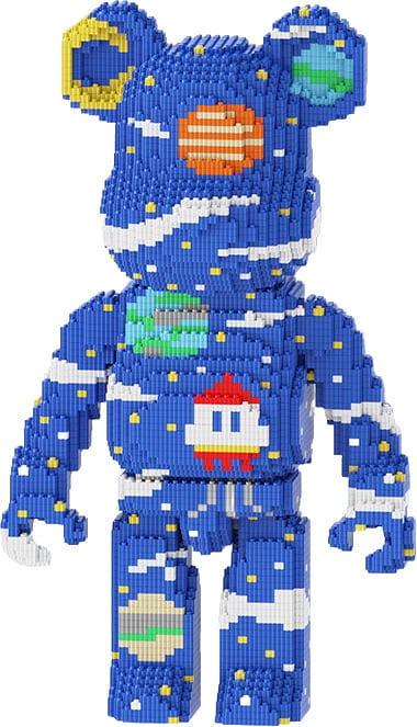 Конструктор 3D Magic Blocks SHLab BB-75 BearBrick Space 4833 детали 52 см (39116)