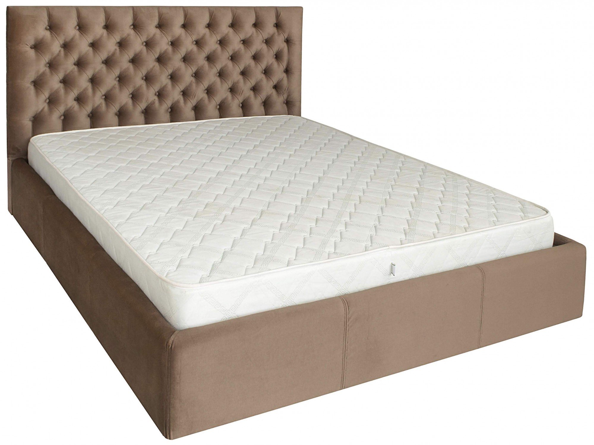 Ліжко двоспальне Cambridge Comfort Missoni 04 180х190 см з підйомним механізмом Світло-коричневий