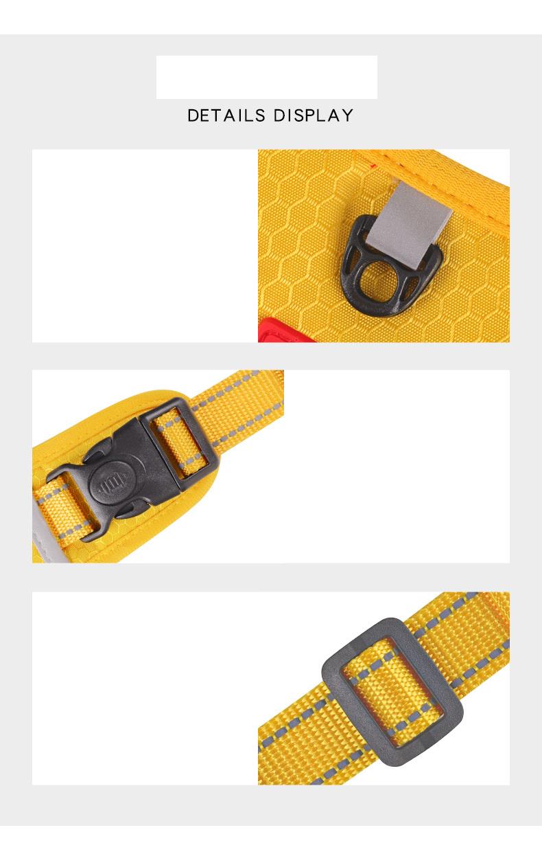 Шлея регульована для собак посилена/нейлонова/світловідбивна XL Жовтий (1М0194) - фото 2 Шлея регульована для собак посилена/нейлонова/світловідбивна XL Жовтий (1М0194) - фото 2