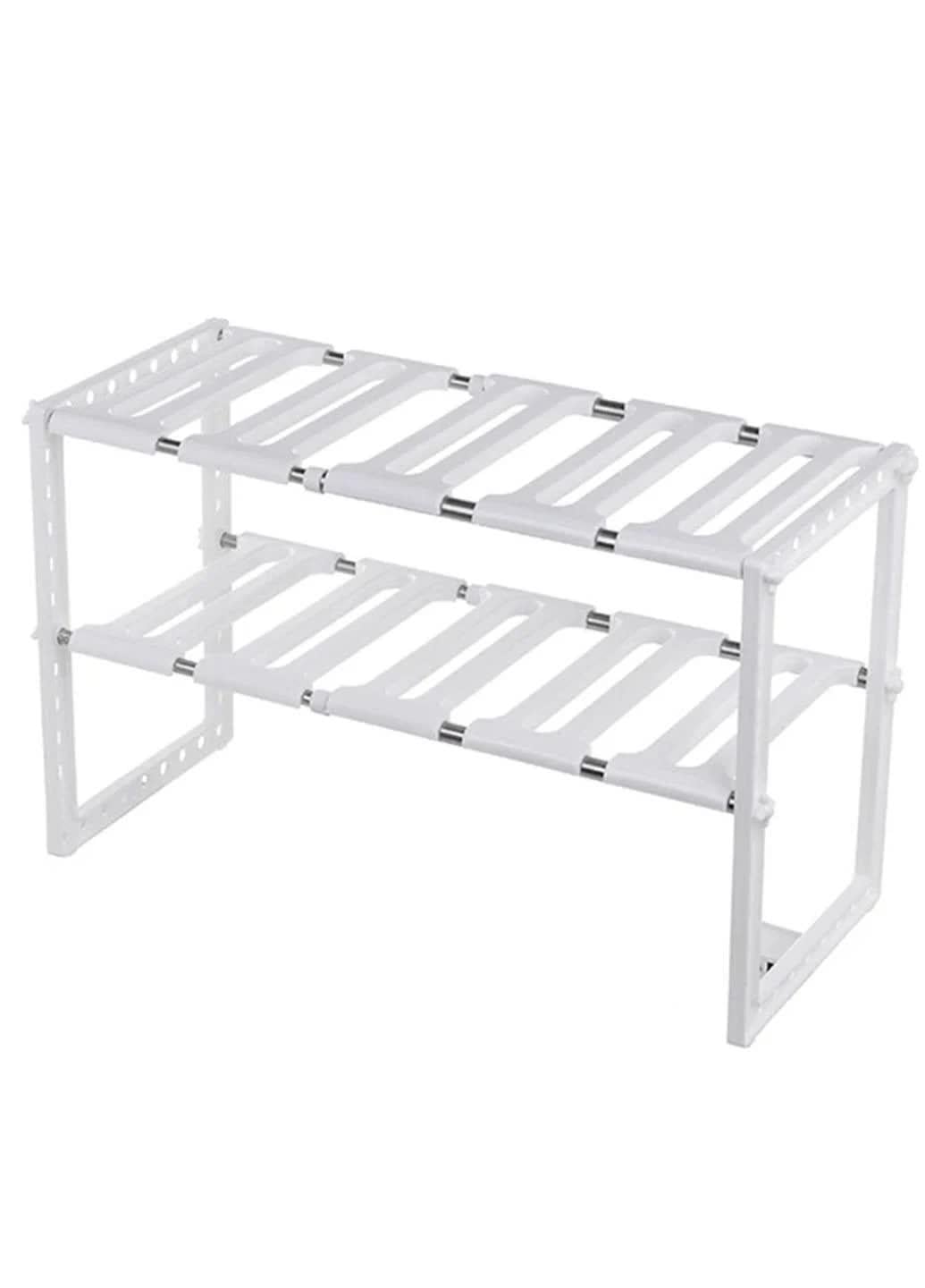 Полка кухонная под раковину раздвижная 68x37,5 см White (28612692)