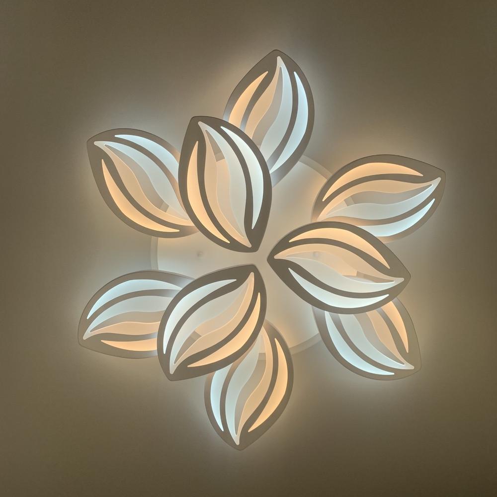 Люстра потолочная LED RGB на 9 лепестков 115W (A 2325/6+3 WT) - фото 5 Люстра потолочная LED RGB на 9 лепестков 115W (A 2325/6+3 WT) - фото 5