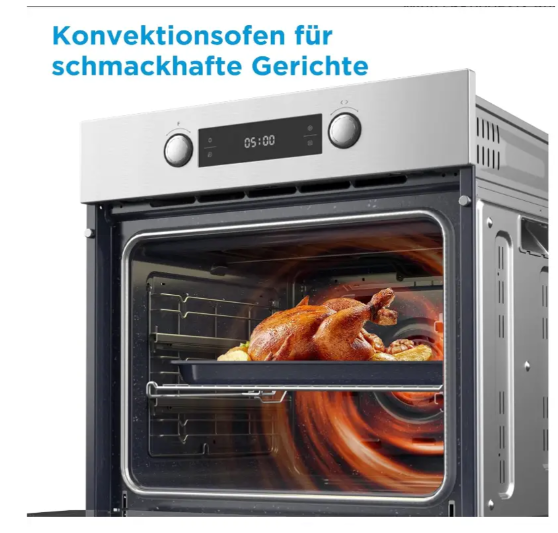 Духовой шкафы встраиваемый компактный Midea 65P90E3IX 3000 Вт 70 л (65P90E3IX) - фото 7