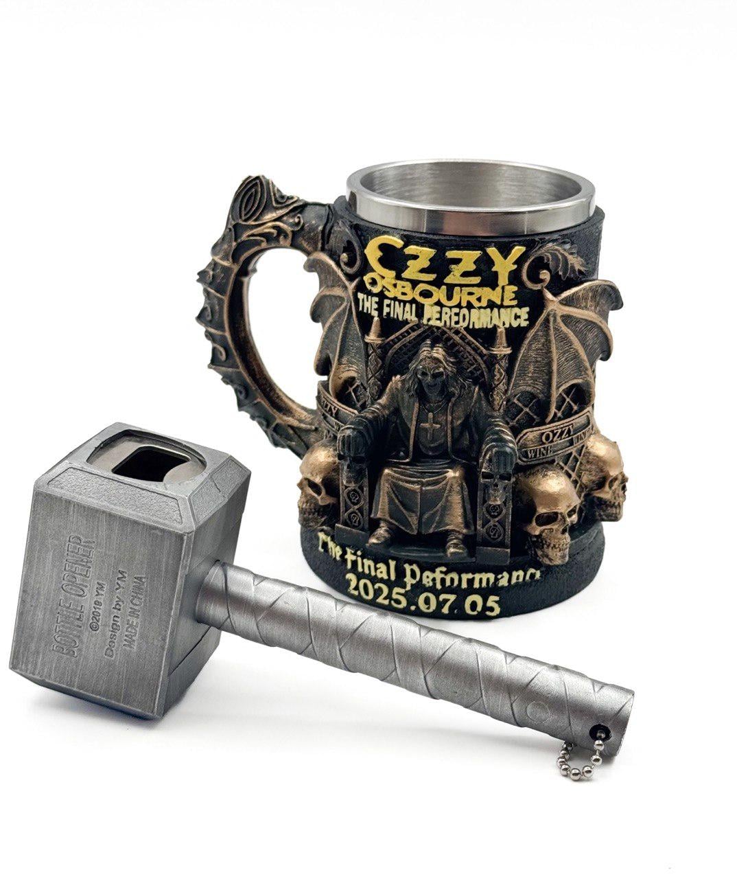 Кружка Ozzy Osbourne The Final Performance 300 мл и открывалкой для бутылок молот Тора