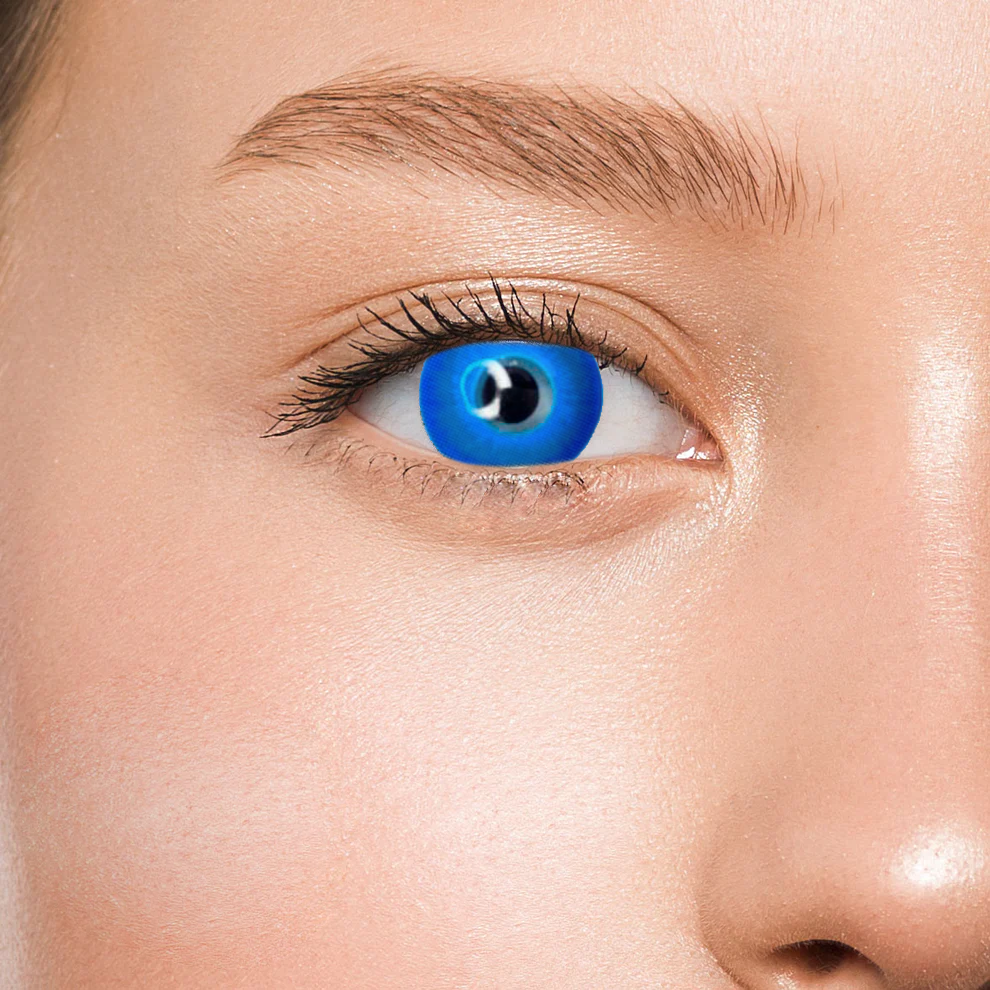 Контактные линзы синие Elite Lens Блу Аква +0,00 14,5 мм 2 шт. Синий (25906719)