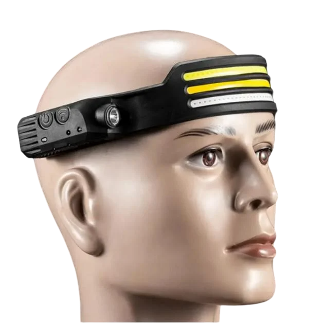 Фонарь налобный COBA CB-689-3 аккумуляторный с датчиком движения и красным светом (15467661)