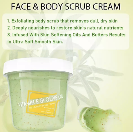 Крем-скраб для тіла Disaar Face & Body Scrub Cream вітамін Е і оливкове масло 300 мл - фото 4