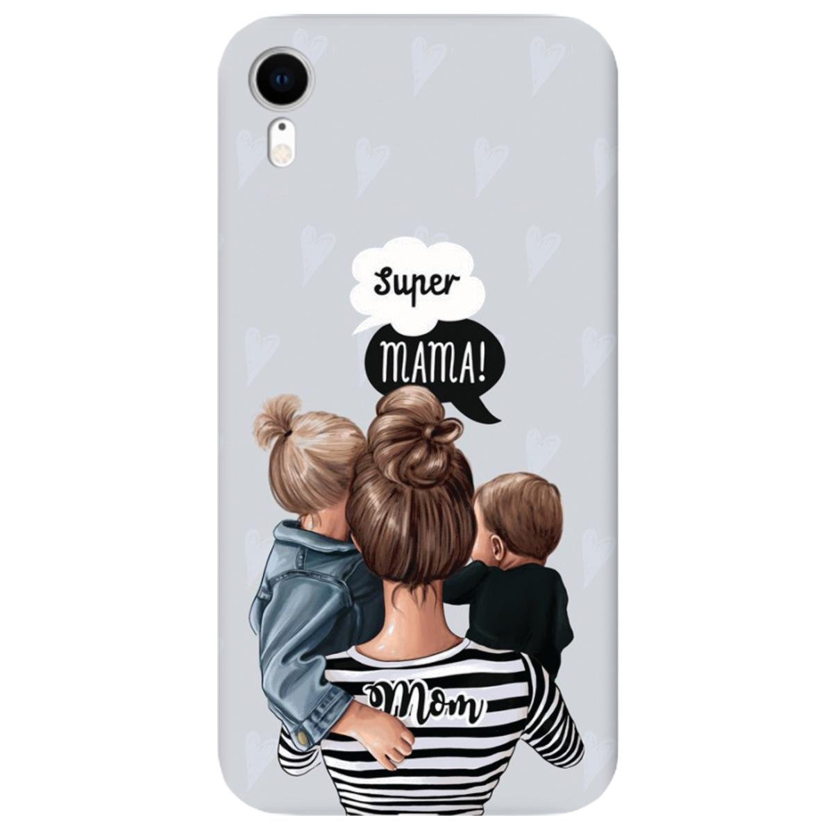 Силиконовый чехол Zorrov для Apple iPhone XR - Super Mama (11160040264118318)