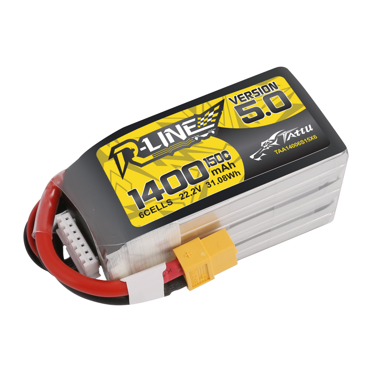 Аккумулятор Tattu R-Line Version 5.0 1400 mAh 6S 150C 22,2V 6s для Cinewoop дронов (385222)