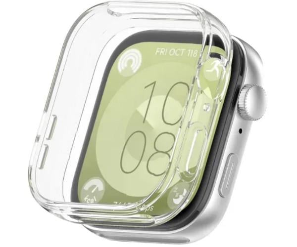 Чехол с защитным стеклом Protective Cover with Glass для Huawei Watch Fit 4 Прозрачный