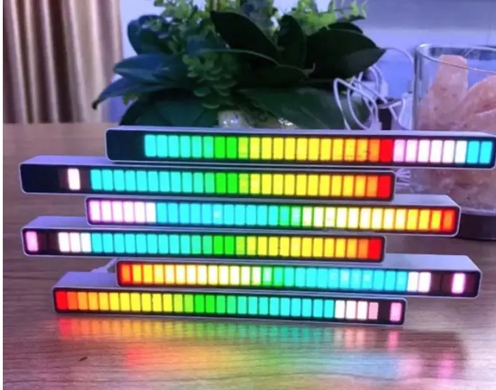 Світильник світлодіодний звукокерований RGB еквалайзер з акумулятором Білий (2013902884) - фото 5