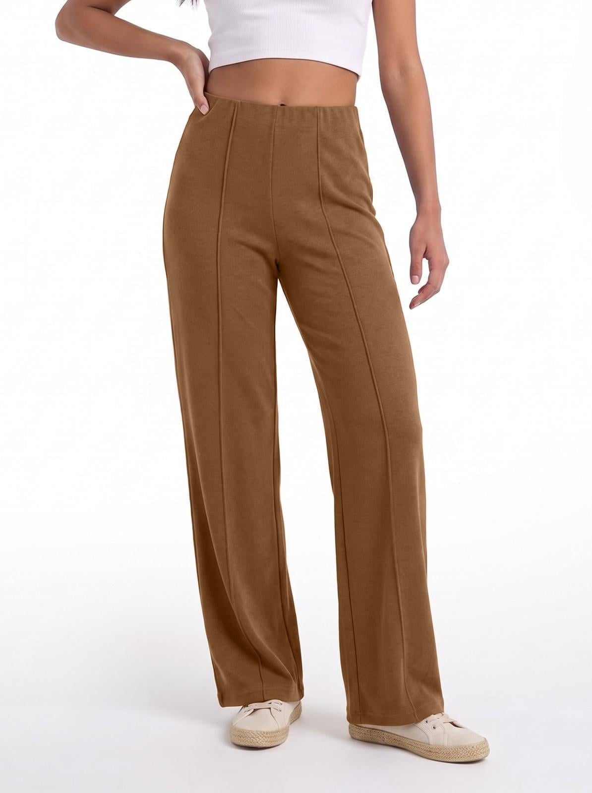 Штани жіночі прямі EQUILIBRI W491_089_200 L Коричневий (W491_089_200#Brown#FW2026#L)