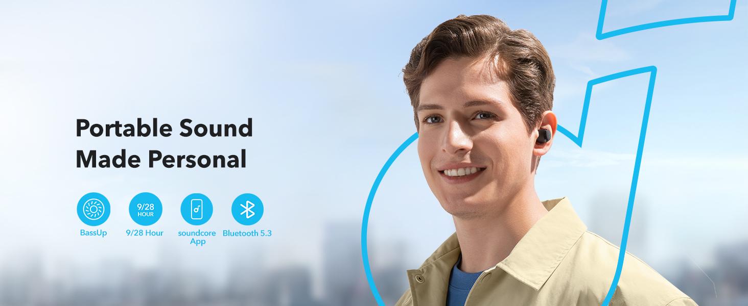 Навушники бездротові Anker Soundcore A25i Bluetooth 5.3 додаток Soundcore 2/мікрофони 2 шт. Чорний (A39480F1) - фото 2