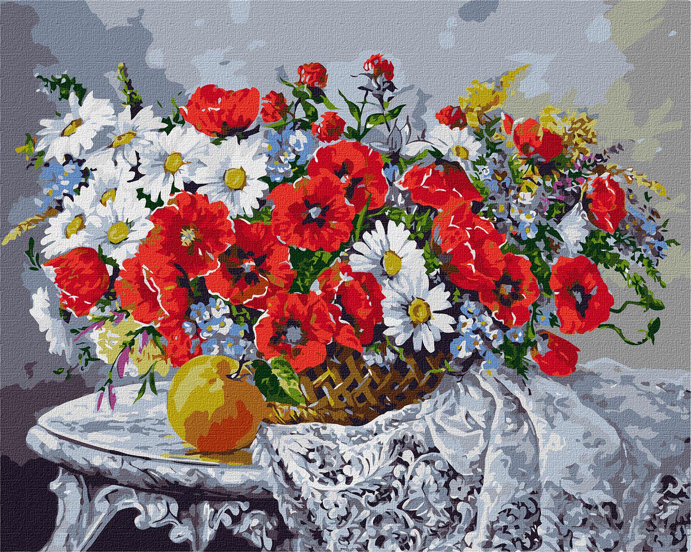 Набір для розпису по номерах Ideyka Натюрморт з маками КНО3120 40x50 см (MTT-156416)