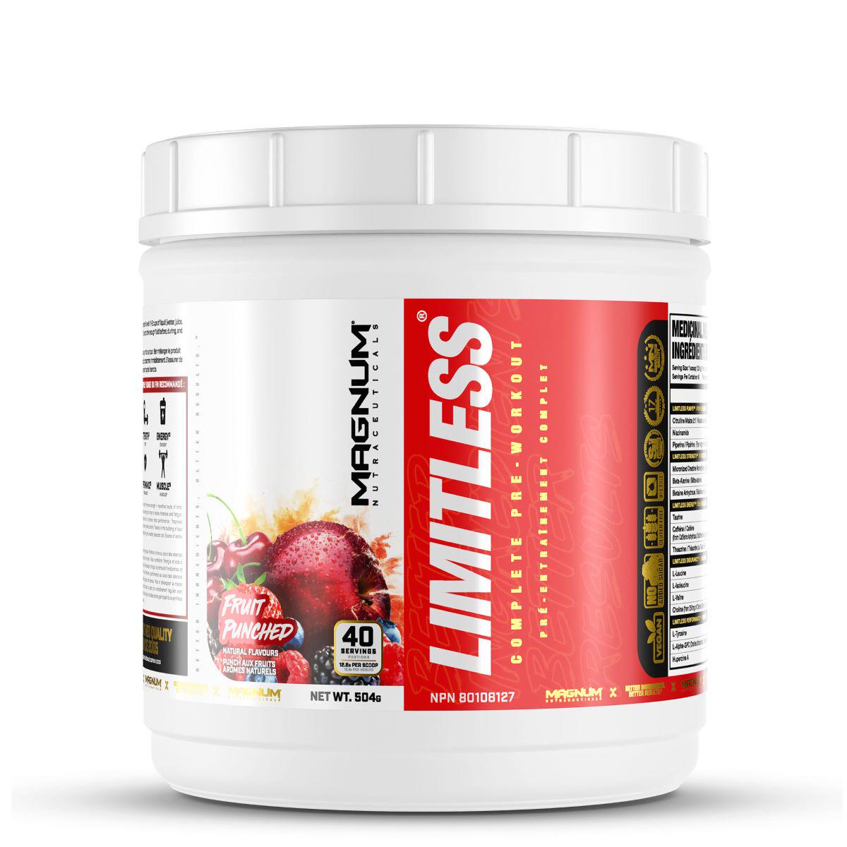Комплекс до тренировки Magnum Nutraceuticals Limitless 504 g /20 servings/ Fruit Punched Комплекс до тренировки Magnum Nutraceuticals Limitless 504 g /20 servings/ Fruit Punched