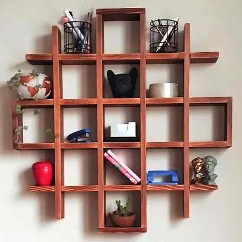 Полка для кружек из дерева Бавра Шафран (СДК-002206)