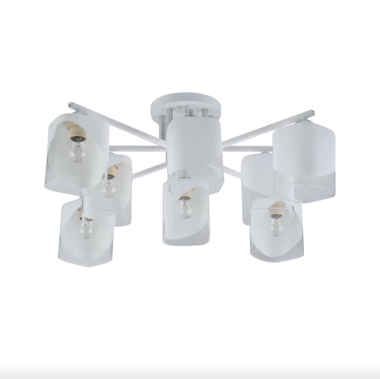 Люстра стельова Sirius G 07245//8 Matte White+CR хромована (31424584)