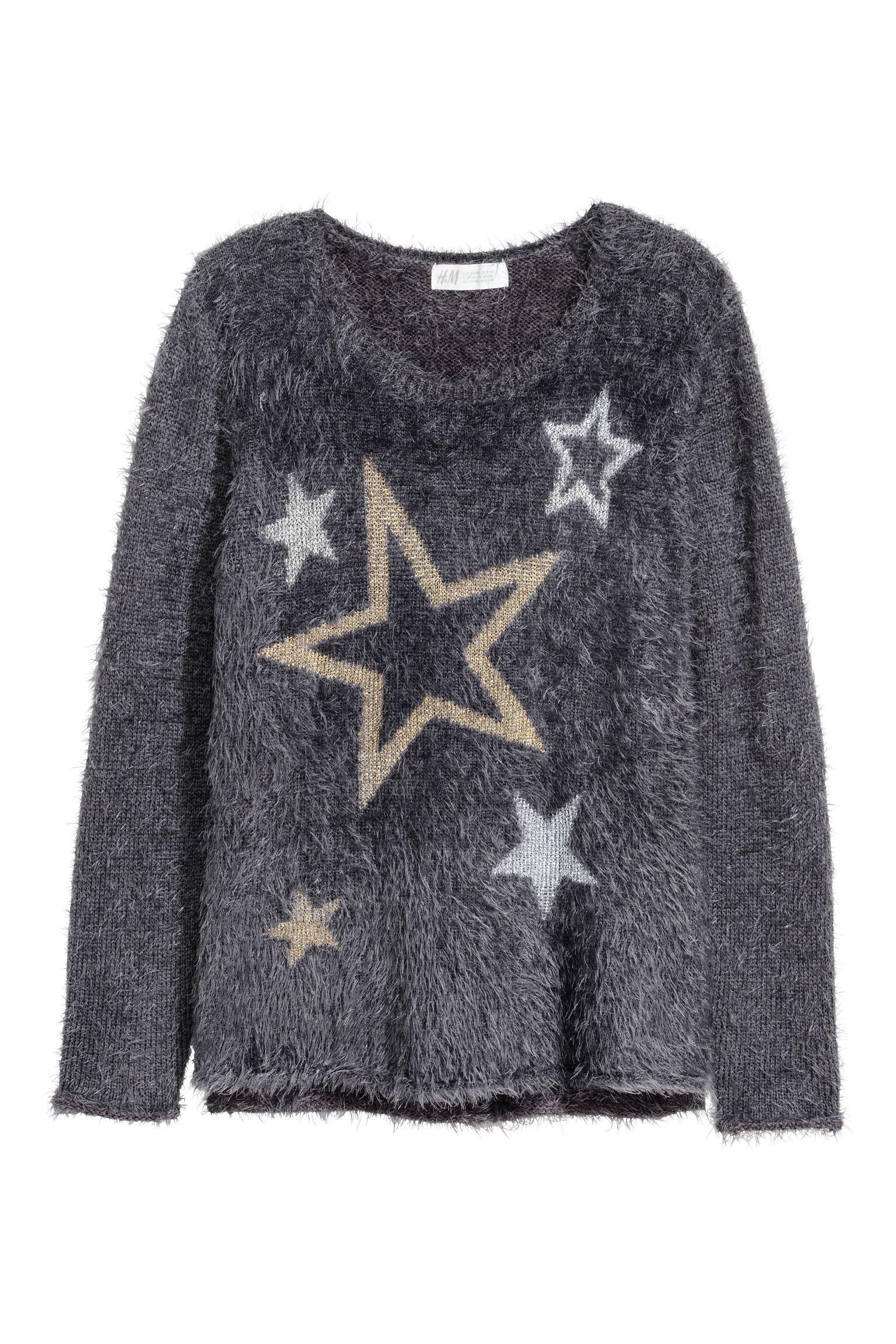 Джемпер H&M звезды 158-164 см Серый (25105046316)