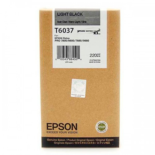 Картридж струйный Epson T6037 для SP-7880/9880 220 мл Light Black (C13T603700)
