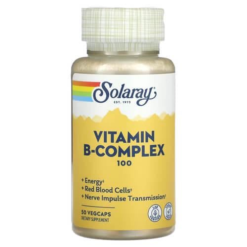 Комплекс витаминов группы В Solaray Vitamin B-Complex 100 мг 50 VegCaps (SOR-04300)