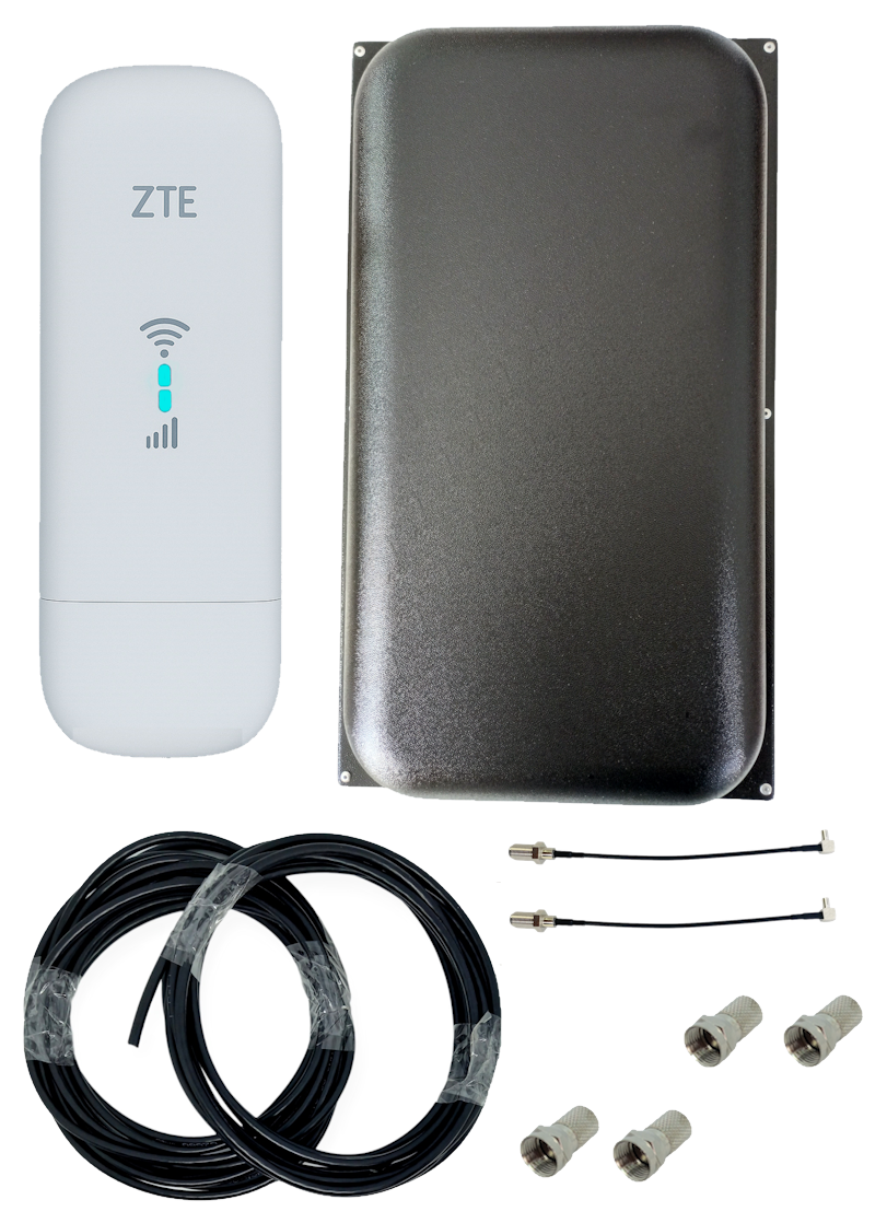 Комплект для інтернету роутер модем WIFI 4G ZTE MF 79 U MIMO та антена 22 дБ кабель 20 м та перехідники