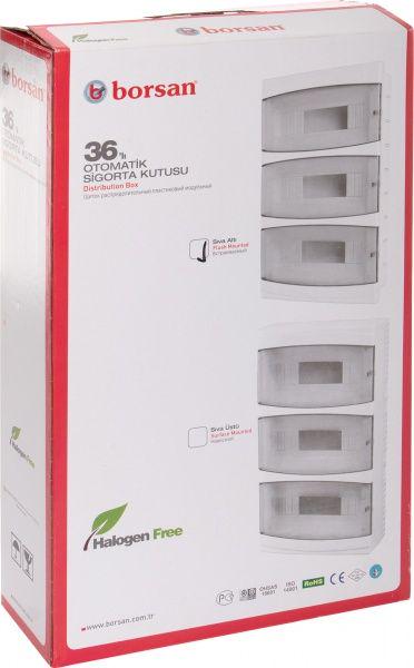 Щиток розподільчий Borsan BR-811 пластиковий на 36 модулів внутрішній - фото 3