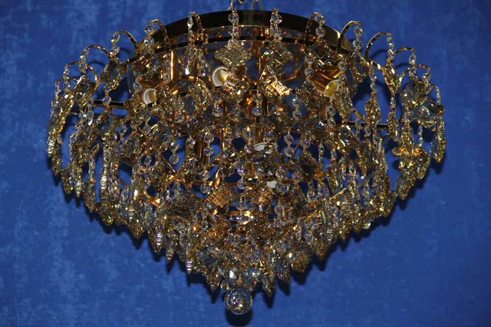 Хрустальная люстра L0700/9 Золото/Белый (AN000765)