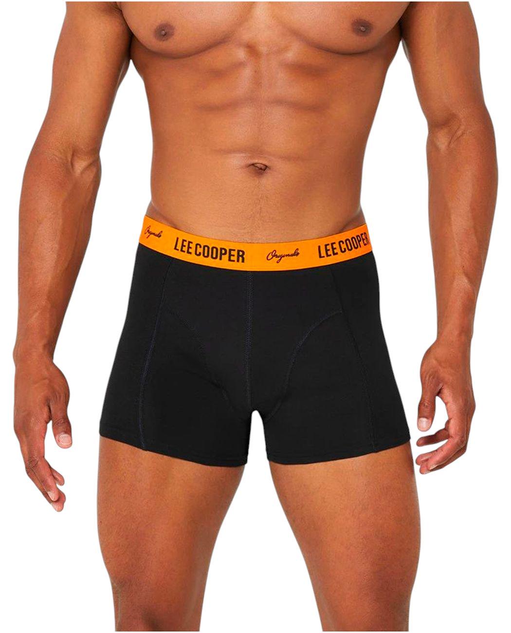 Труси-боксери чоловічі Lee Cooper 42261140ORANGE XL Чорний/Помаранчевий (4226114047078)