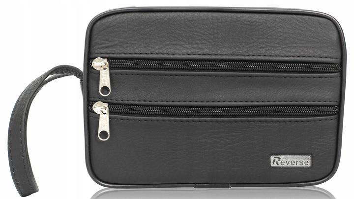 Барсетка мужская кожаная Reverse САСЗСАМ003 Черный