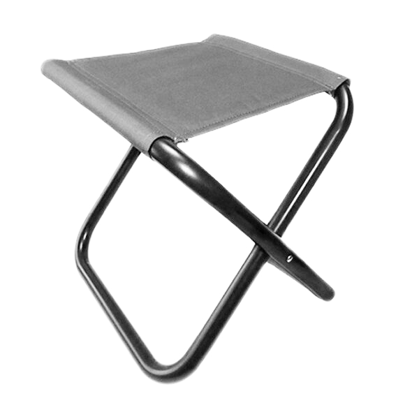 Стул туристический складной Рыбацкий 33х25х37 см Cерый (009778)