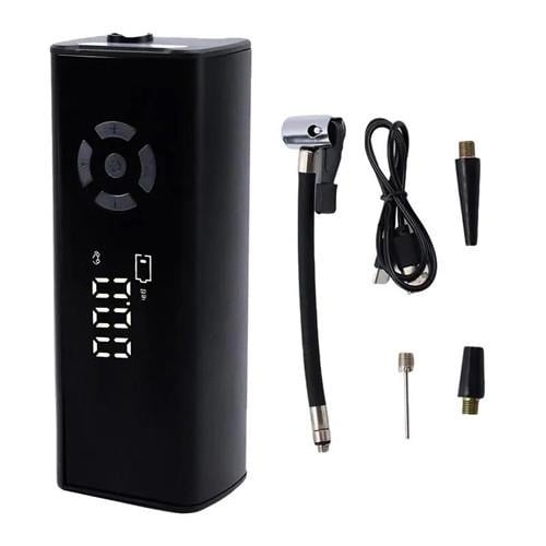 Насос портативный умный автомобильный MX 2003 с дисплеем на аккумуляторе USB с насадками