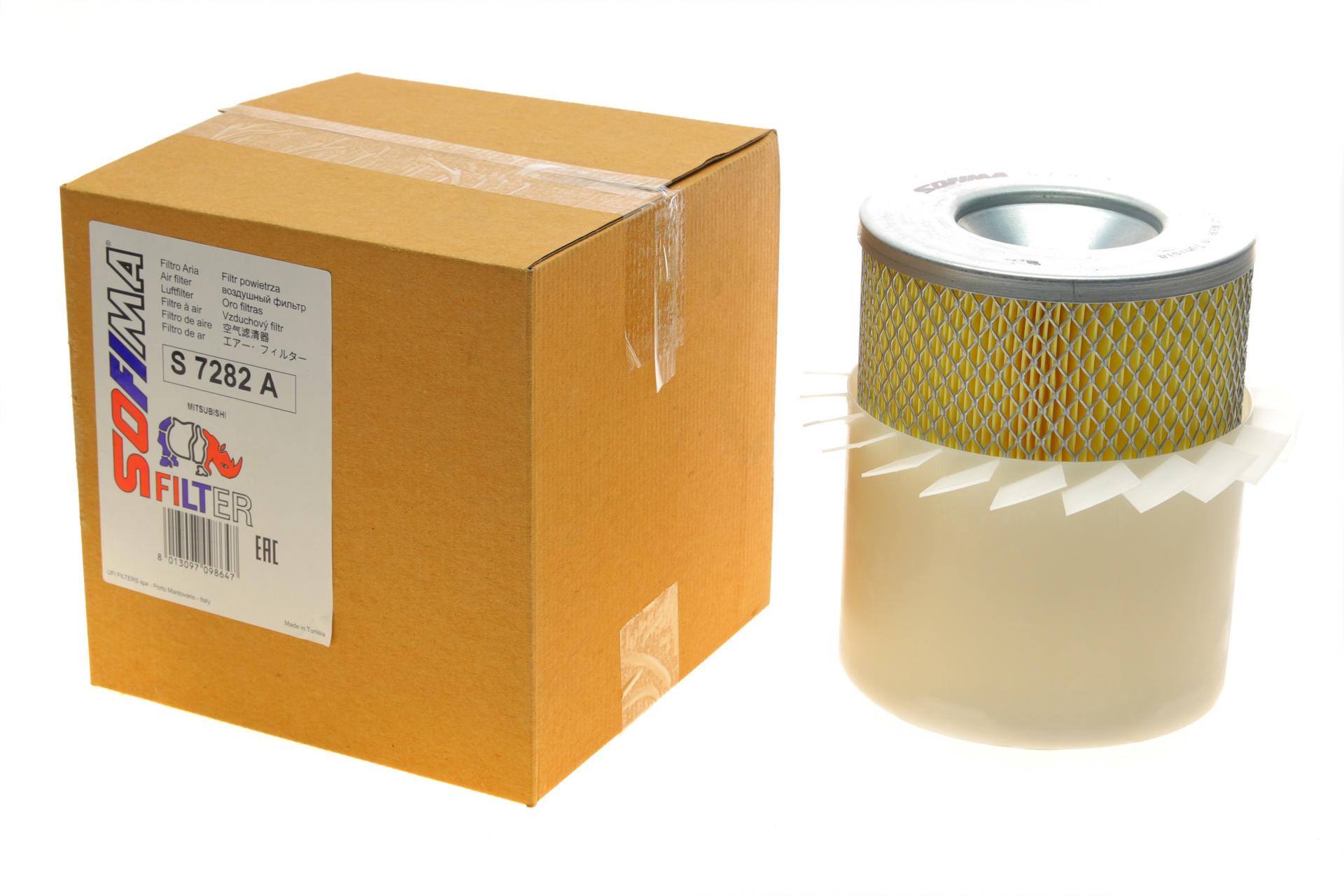 Фільтр повітряний SOFIMA для Mitsubishi Pajero/Pajero Sport 2,5TD 87-/L200 2,5/2,8TD 92-07- (S 7282 A)