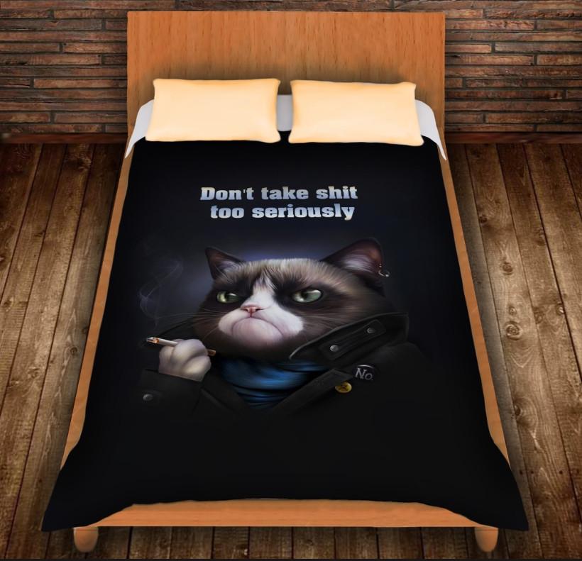 Плед с 3D принтом Не воспринимай все серьезно 150x200 см (epi_0177) Плед с 3D принтом Не воспринимай все серьезно 150x200 см (epi_0177)