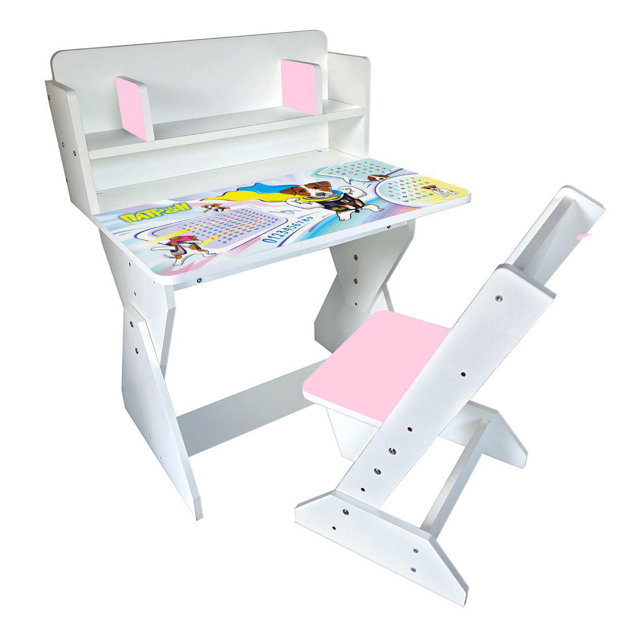 Парта со стульчиком Holy Wood П01 регулируемая с рисунком Пес Патрон (18137764)
