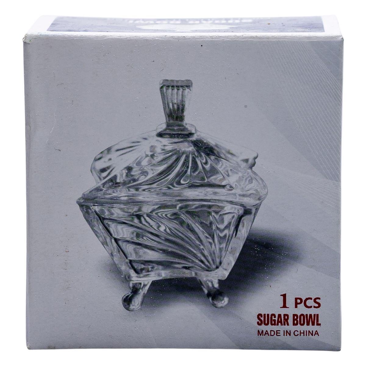 Конфетница с крышкой стеклянная 7,5х7,5х9 см - фото 6