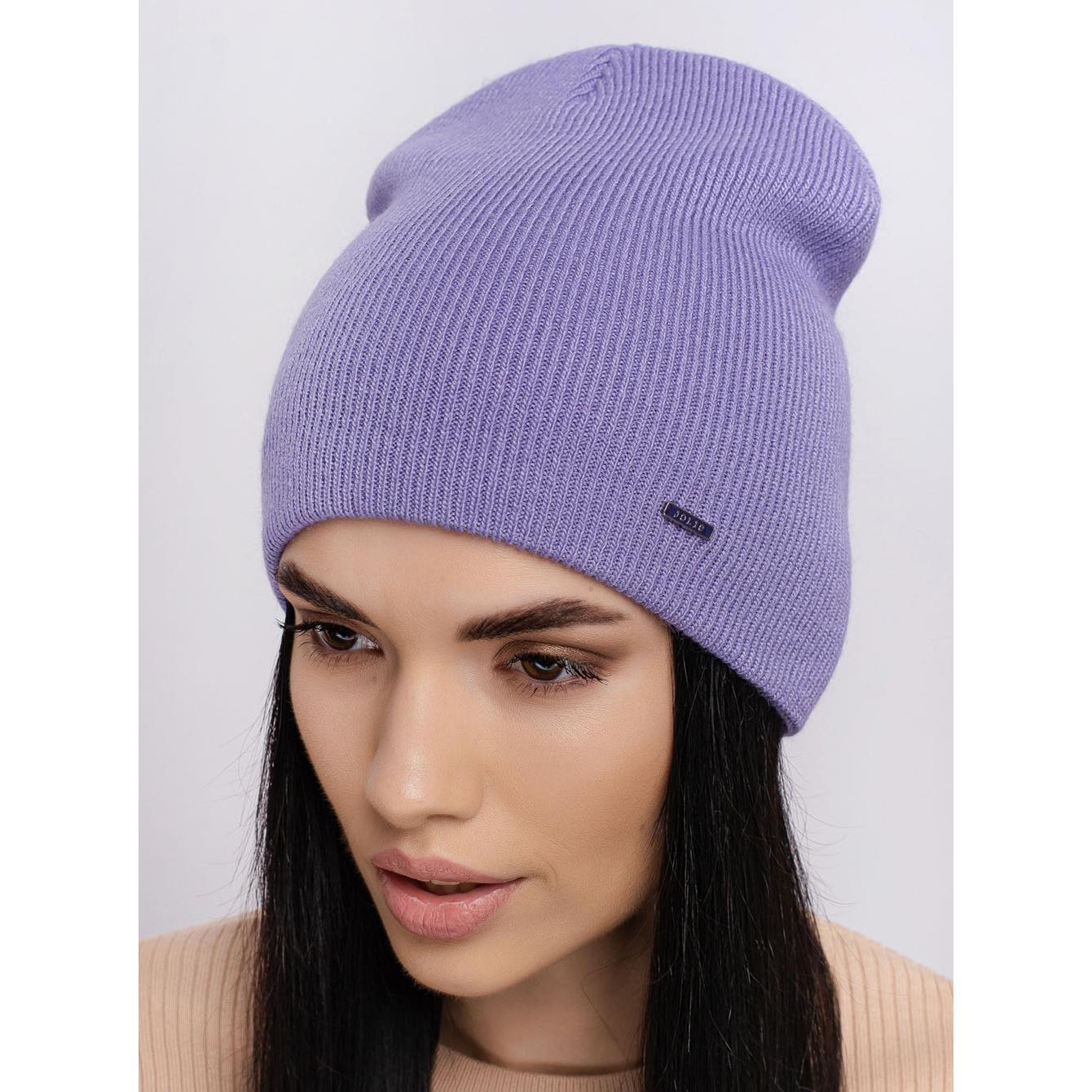 Шапка женская полушерстяная Leks Гремми one size Светло-фиолетовый - фото 1