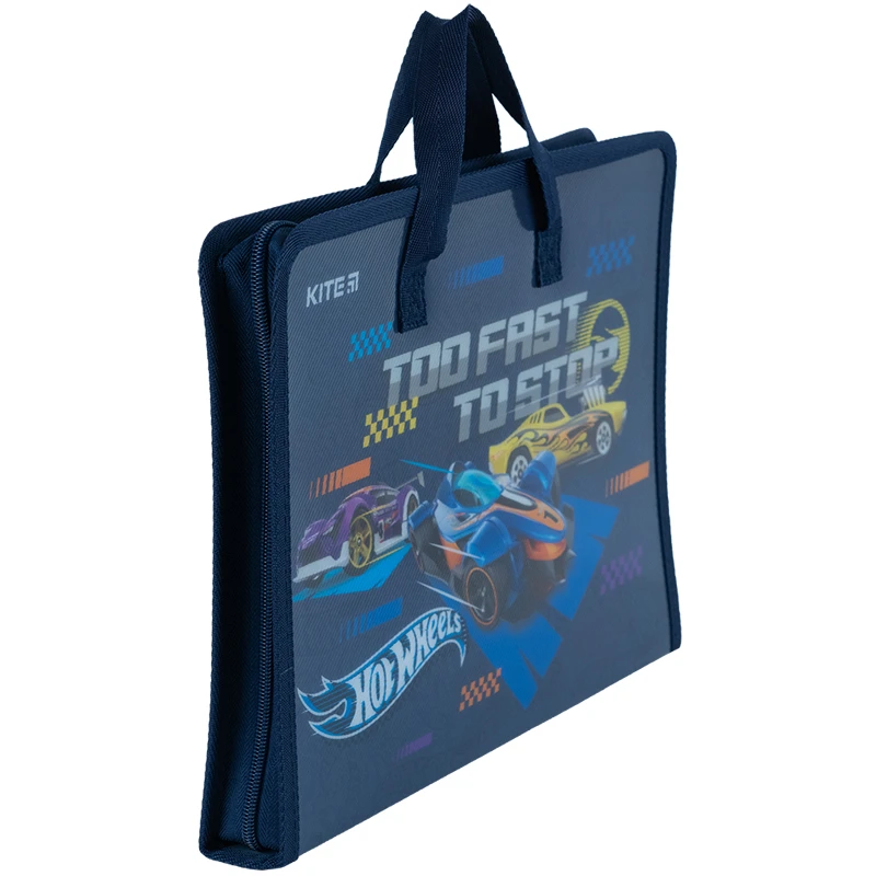 Папка-портфель на молнии KITE Hot Wheels 1 отделение A4 (HW24-202) - фото 3 Папка-портфель на молнии KITE Hot Wheels 1 отделение A4 (HW24-202) - фото 3