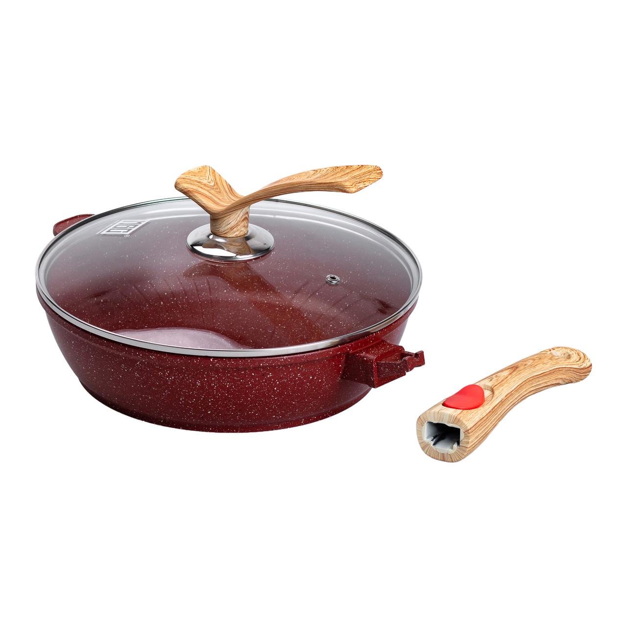 Сковорода алюмінієва глибока MGC зі скляною кришкою 2,8 л Ø 26 см - фото 4 Сковорода алюмінієва глибока MGC зі скляною кришкою 2,8 л Ø 26 см - фото 4