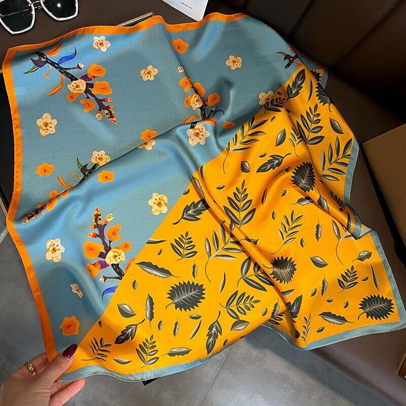 Хустка шовкова Mosi 90х90 см Жовто-блакитний - фото 5 Хустка шовкова Mosi 90х90 см Жовто-блакитний - фото 5