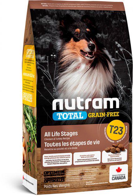 Сухой корм для собак Nutram T23 Total беззерновой со вкусом курицы и индейки 11,4 кг (1505173524)
