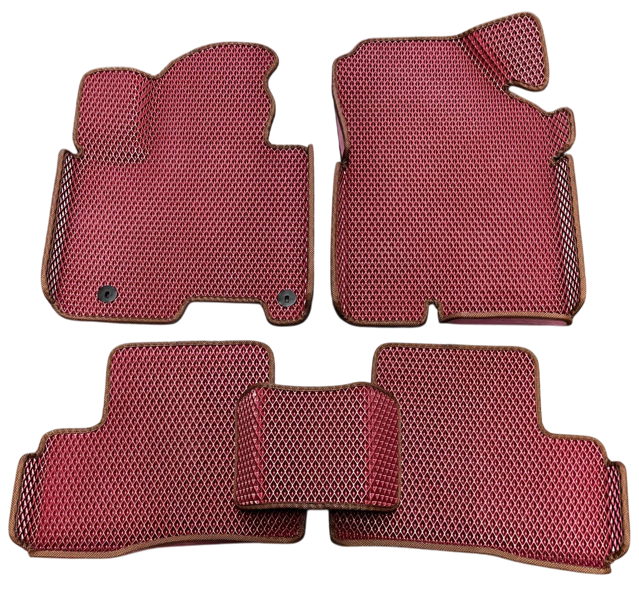 Коврики EVA с бортиками и 3Д лапой в салон для для Hyundai Tucson hybrid NX4 2021- гг. Бордовый (2564402787)