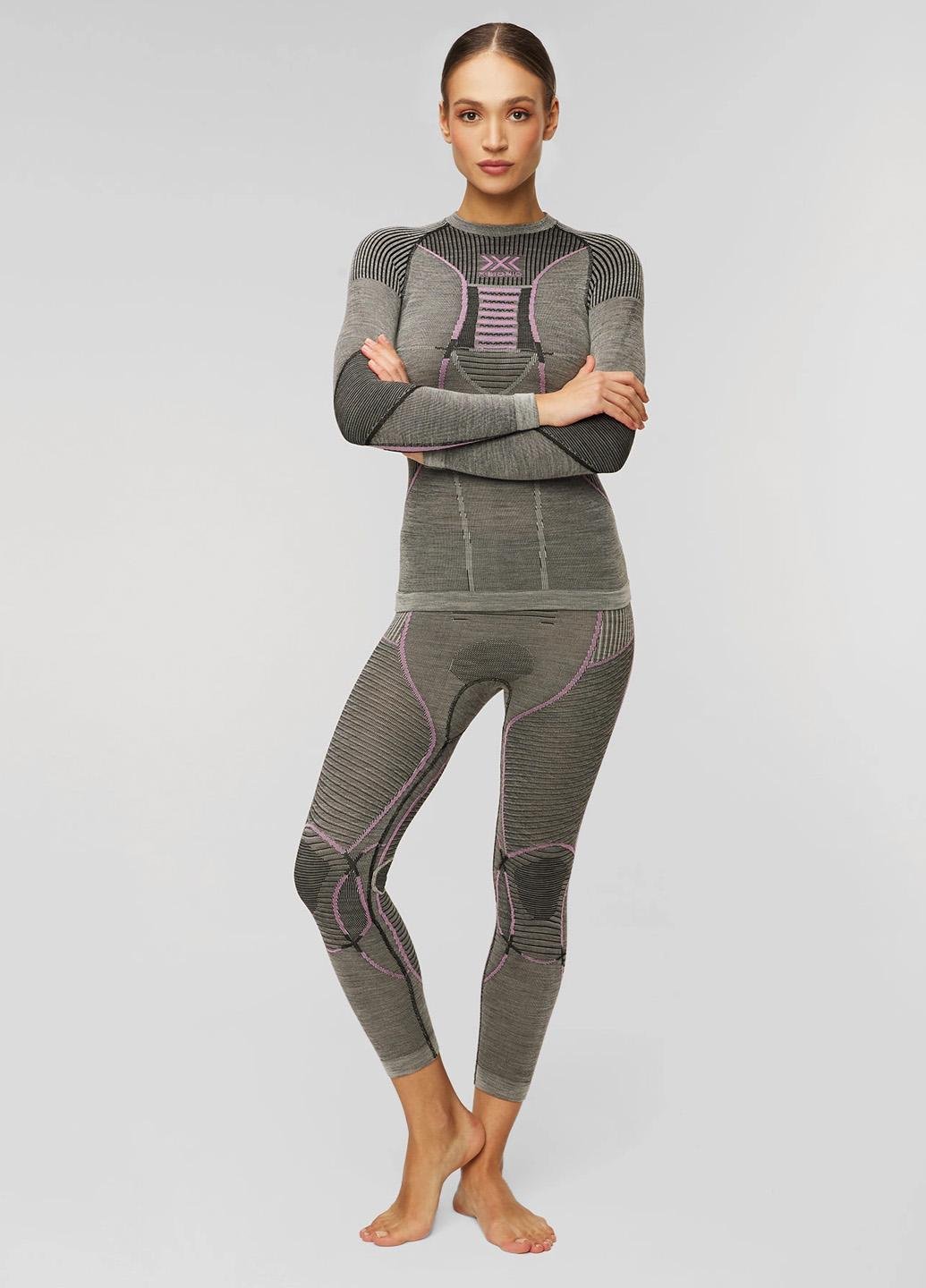 Комплект термобелья женский X-Bionic Apani Merino 4.0 Set CL-WT06W23M+CL-WP05W23W-B343 M Black/Grey/Magnolia - фото 9