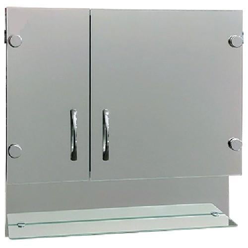 Зеркальный шкаф Seria A "Эконом" №85 600x600x130 мм с большой открытой полкой