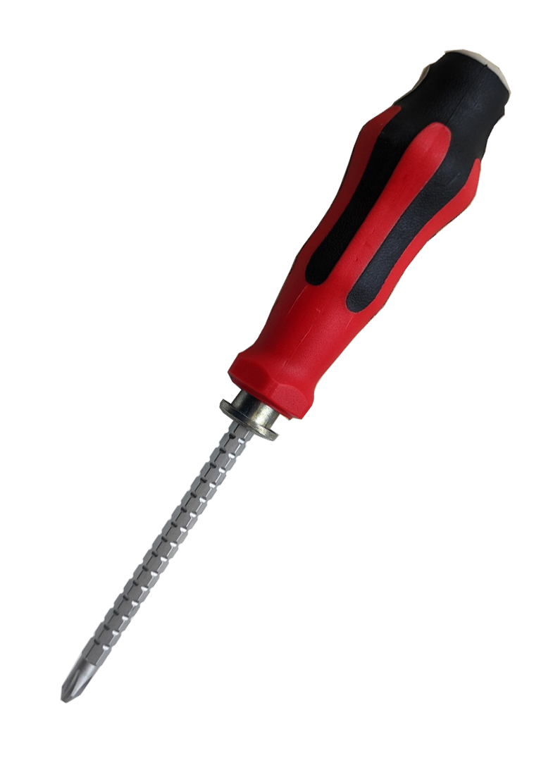 Отвертка двухсторонняя прорезиненная с фиксатором (51348)