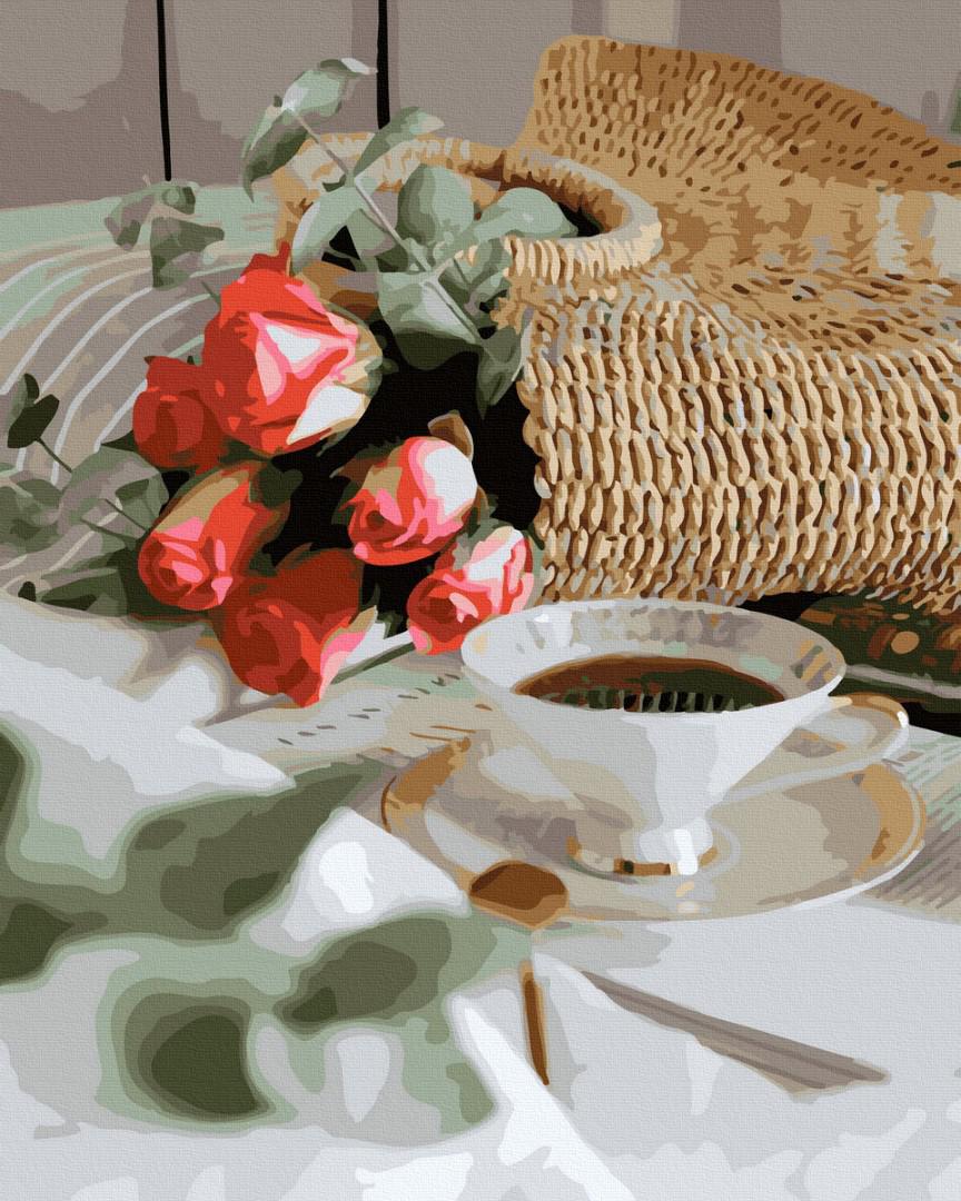 Картина по номерам Brushme Букет к утреннему кофе 40х50 см (GX41151)