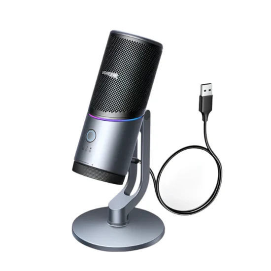 Микрофон конденсаторный UGREEN CM769 USB потоковый с шумоподавлением и подставкой Black (35629) Микрофон конденсаторный UGREEN CM769 USB потоковый с шумоподавлением и подставкой Black (35629)