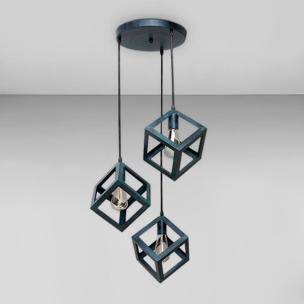 Люстра підвісна лофт Light House LS-17198F-3 GX 300 Оксид міді Люстра підвісна лофт Light House LS-17198F-3 GX 300 Оксид міді