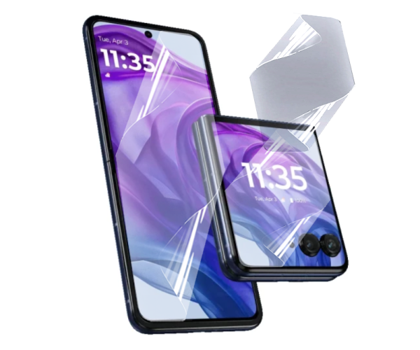 Противоударная гидрогелевая пленка Hydrogel Film для Motorola Razr 50 Ultra, Transparent