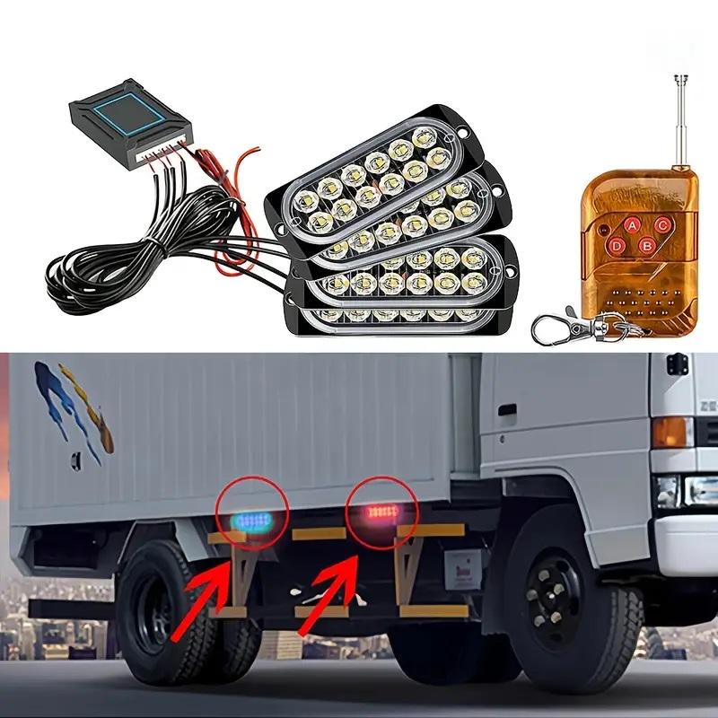 Стробоскоп з пультом керування 12 LED 12-24V 4 шт. Червоно-синій (4283) - фото 8 Стробоскоп з пультом керування 12 LED 12-24V 4 шт. Червоно-синій (4283) - фото 8